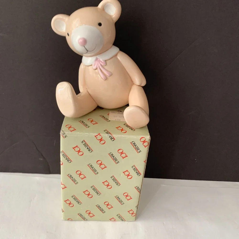 VINTAGE OCI OMNIBUS 1984 MR. BEAR LARGE HOOK Ceramic Wall Hook NEW